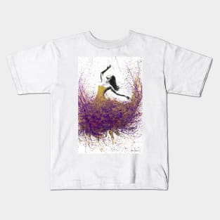 Golden Amethyst Ballet Kids T-Shirt